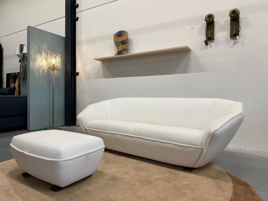 Nieuw Pode Colla Bank 3 zits stof met poef Amelia 100, 75 tot 100 cm, Rechte bank, Stof, Pode