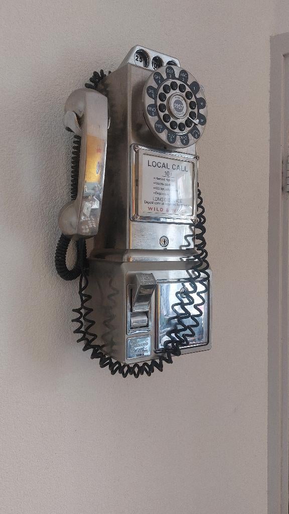 Retro telefoon werkend, Ophalen, Zo goed als nieuw, Met draaischijf