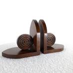 Set houten art deco boekensteunen jaren 30/40, Ophalen of Verzenden