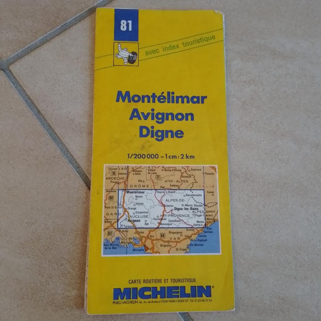 Michelin wegenkaart 81 van de Provence, Gelezen, Verzenden, Landkaart, 1800 tot 2000