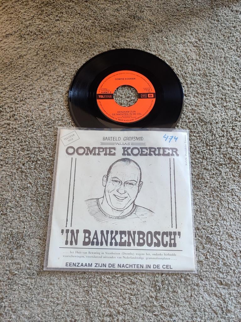 Oompie koerier in bankenBosch Telstar, Ophalen of Verzenden, Gebruikt, Overige formaten, Levenslied of Smartlap