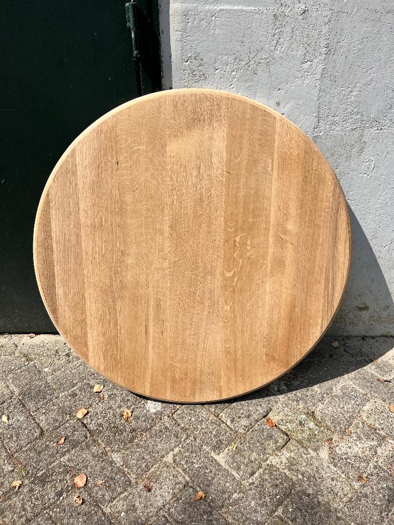 Rond tafelblad | massief eiken (nr 92), Ophalen, Huis en Inrichting