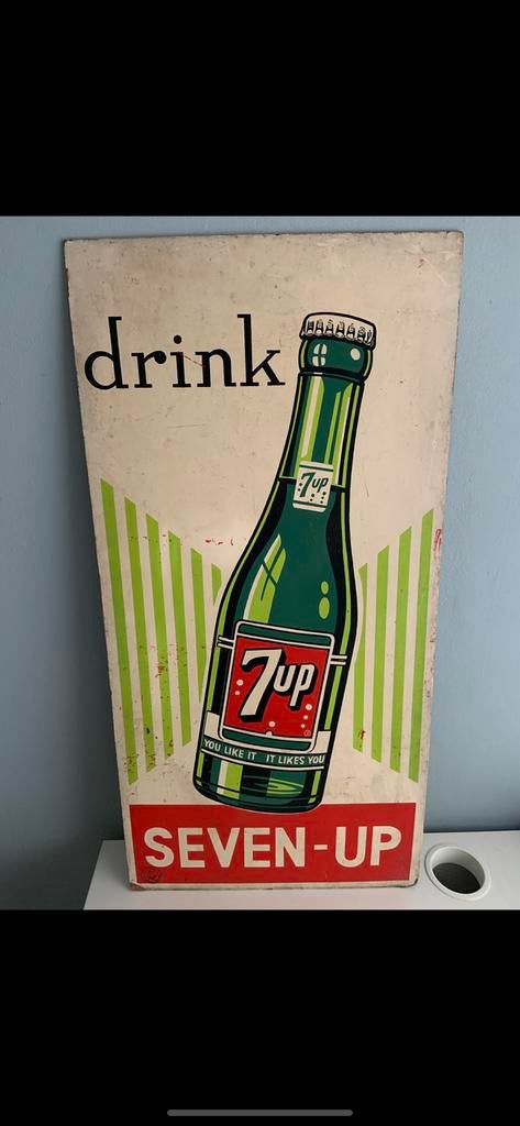 7 up, Verzamelen, Ophalen of Verzenden, Gebruikt, Reclamebord