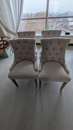 Riviera Maison stijl Eethoek Stoelen - 4 Stuks, Huis en Inrichting, Ophalen, Zo goed als nieuw, Stof