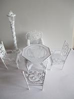 poppenhuis tuin set metaal wit, Ophalen of Verzenden, Zo goed als nieuw, Decoratie