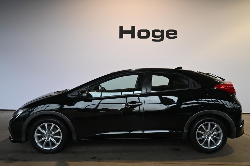 Honda Civic 2.2D Comfort Clima Navigatie Lichtmetaal Goed On, Auto's, Honda, Euro 5, Stof, Gebruikt, Zwart