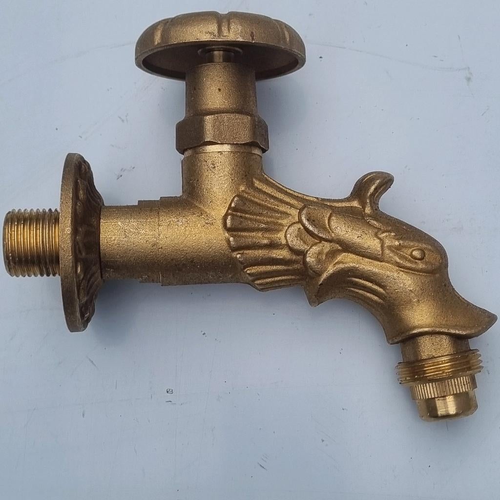 Waterkraan draakenkop, Antiek en Kunst, Ophalen of Verzenden, Koper of Brons