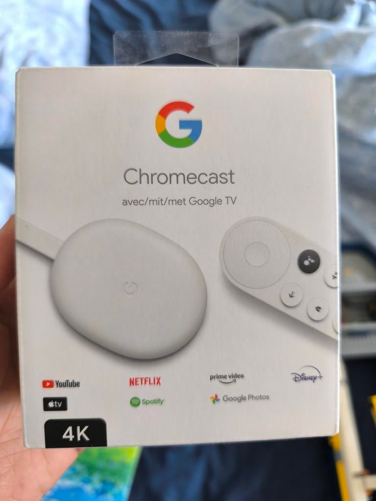 Nieuwe Google Chromecast met Google TV 4K, Ophalen of Verzenden, Nieuw, HDMI