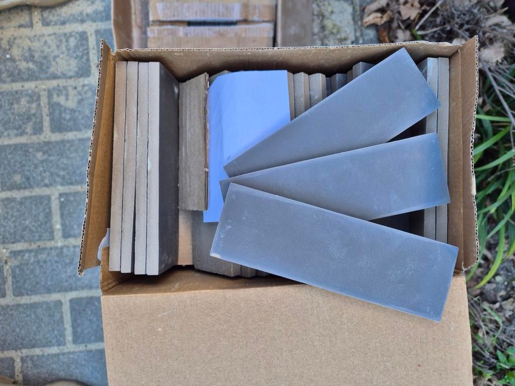 Wandtegels antraciet 5x15 cm, Ophalen, Nieuw, Minder dan 20 cm, Minder dan 20 cm