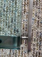 Metaform salon tafel 100x106 cm RVS, Ophalen, 100 tot 150 cm, Minder dan 50 cm, Rechthoekig