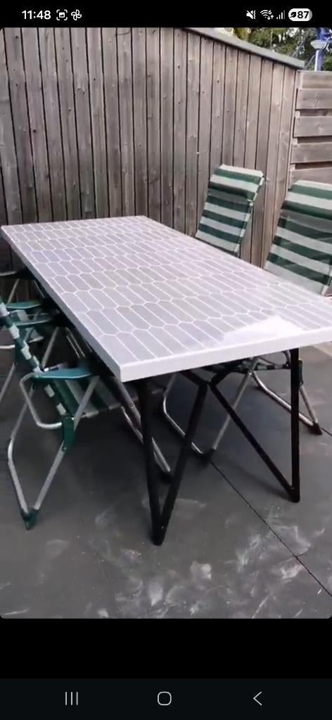 Tuintafel, Ophalen, Gebruikt, Rechthoekig, Metaal