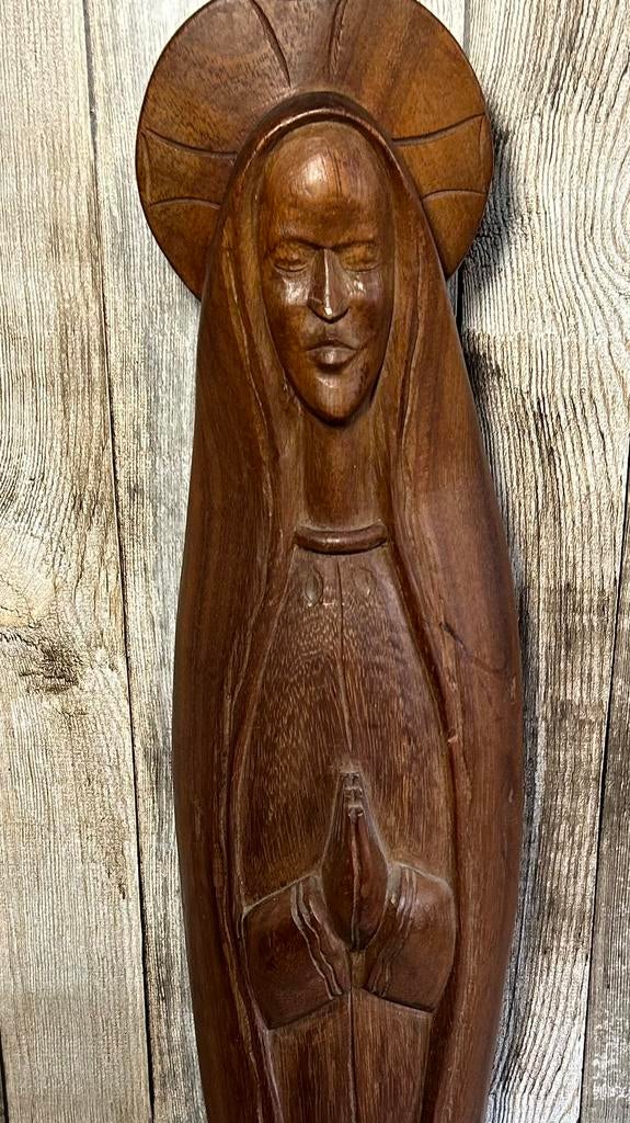 Antiek Hout heel groot uit Kerk Maria beeld 93 cm, Antiek en Kunst, Antiek | Religie, Ophalen of Verzenden