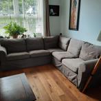 Ektorp hoekbank taupe + rib creme hoes, Ophalen, Gebruikt, Hoekbank, Stof