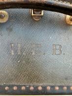 Vintage Koffer / Reiskoffer - Groen met Initialen, Ophalen of Verzenden