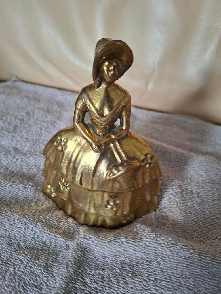 Vintage Messing Tafelbel Dame - Antwerpen Jaren '50/'60, Ophalen of Verzenden