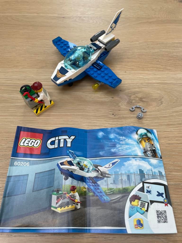 Lego City Politie Vliegtuig met Minifiguur, Ophalen, Lego, Compleet, Complete set