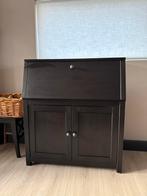 IKEA Donkerbruin secretaire bureau met opbergruimte  IKEA, Huis en Inrichting, Kasten | Secretaires, Ophalen, Gebruikt