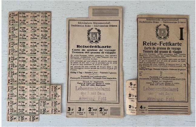 Zwitserse voedselbonnen uit 1918, Verzamelen, Militaria | Tweede Wereldoorlog, Ophalen of Verzenden, Overige soorten, Overige gebieden