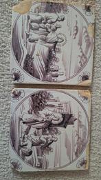 Antieke Bijbelse Tegels - Set van 2, Antiek en Kunst, Ophalen of Verzenden