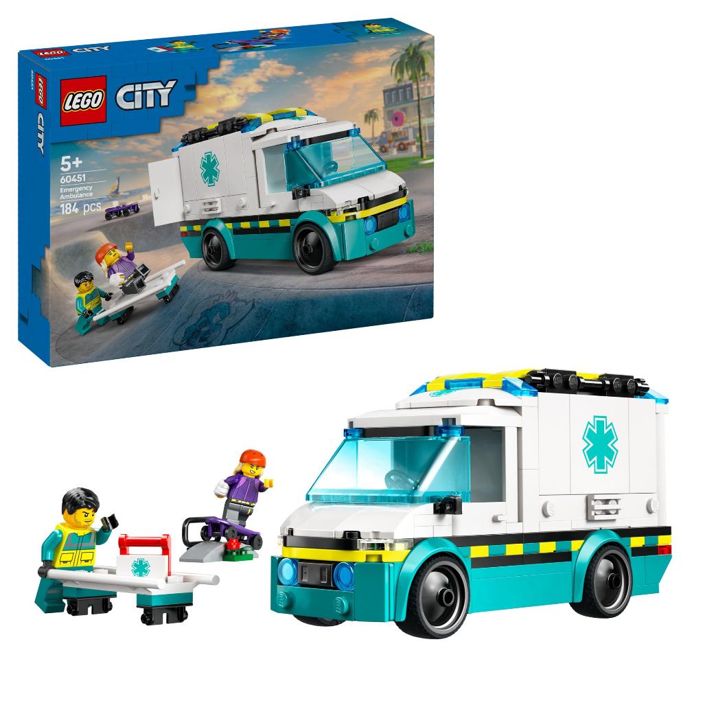 LEGO City 60451 Ambulance 184 delig, Ophalen of Verzenden, Nieuw, Complete set, Lego