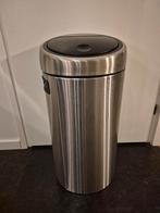 Brabantia prullenbak RVS - 60l (2x 30 l), Ophalen, Gebruikt, 40 liter of meer, Rvs