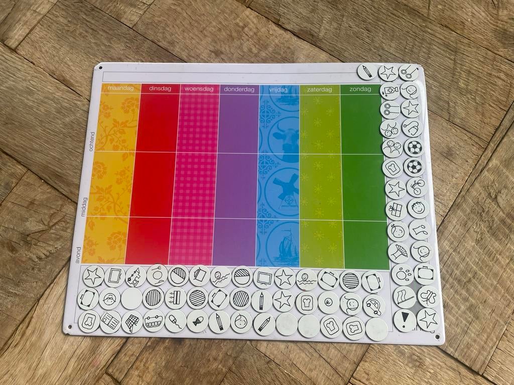 Magnetisch planbord weekplanner kind, Kinderen en Baby's, Ophalen of Verzenden, Zo goed als nieuw