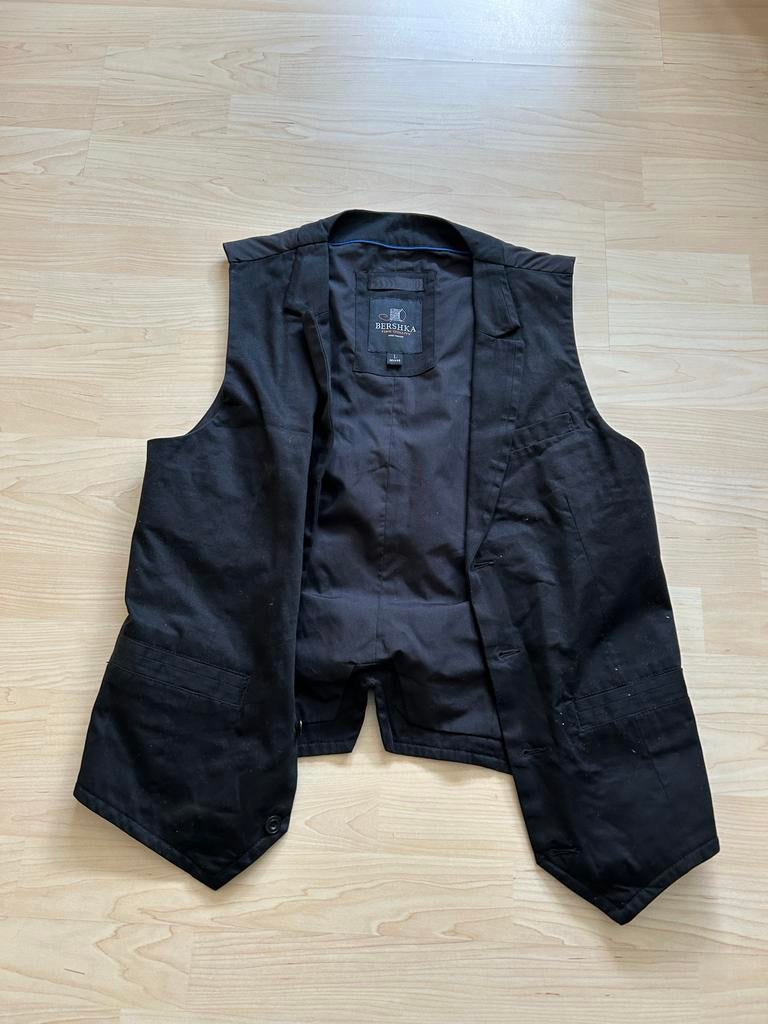 Zwart heren gilet van Bershka, maat L, Ophalen of Verzenden, Zo goed als nieuw