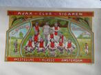 SIGARENKIST-ETIKETTEN "No.1  AJAX-CLUB-SIGAREN", Ophalen of Verzenden, Zo goed als nieuw, Ajax, Poster, Plaatje of Sticker