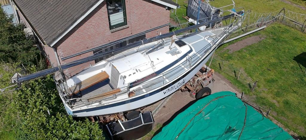 Wibo 945 zeiljacht te koop solide familieboot met potentie, Ophalen, Gebruikt, Staal, Diesel