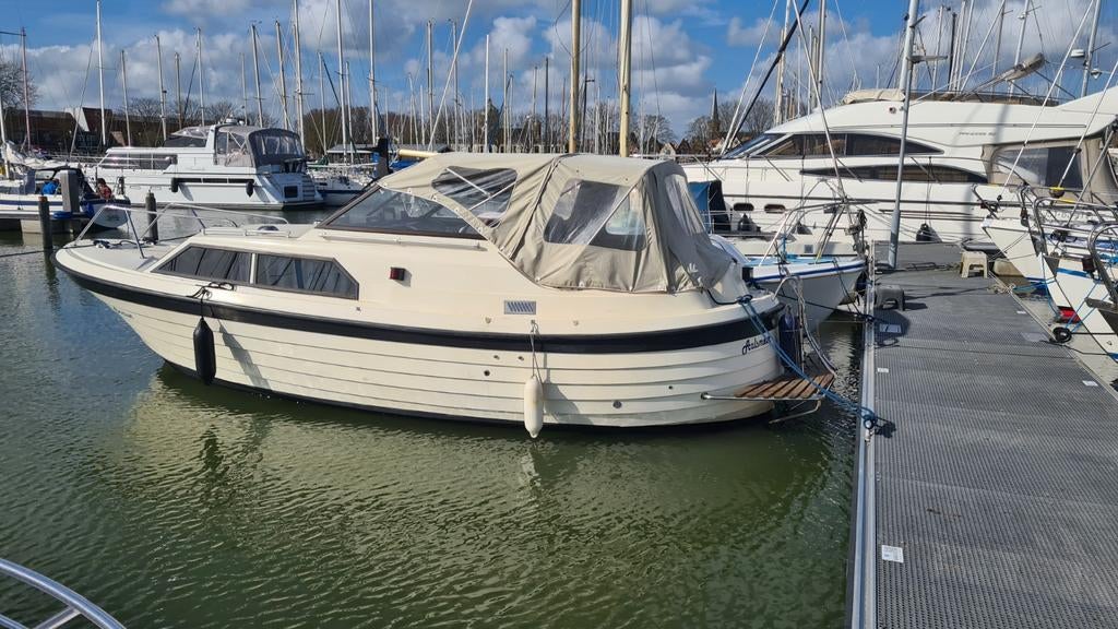 Scand 25 Spitsgatter Yanmar Diesel motorboot polyester ZGAN, Ophalen, 10 tot 30 pk, Binnenboordmotor, Diesel