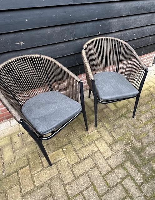 Terrasstoelen (12 stuks), Tuin en Terras, Tuinstoelen, Gebruikt, Aluminium, Ophalen