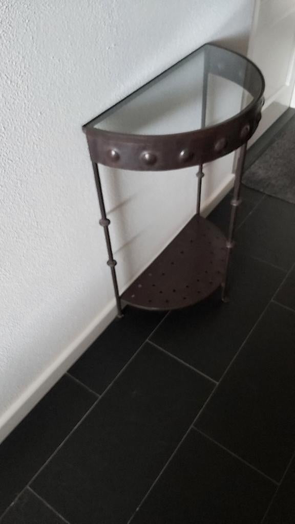 sidetable, Huis en Inrichting, Tafels | Sidetables, Ophalen, 100 tot 150 cm, Zo goed als nieuw, Glas