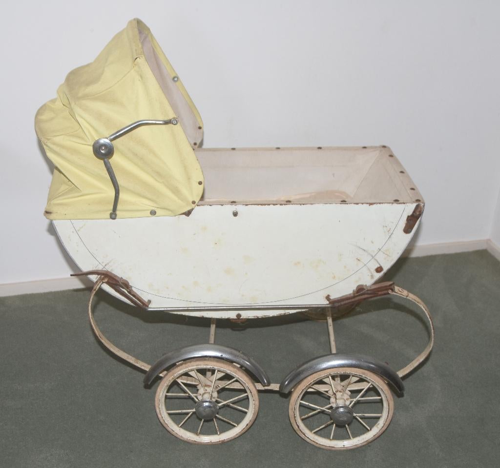 Vintage poppenwagen 50s / 60s, Verzamelen, Poppen, Ophalen, Gebruikt, Overige typen