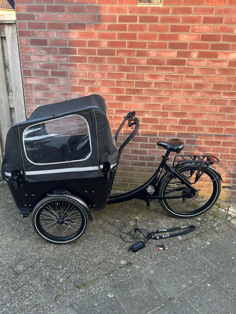 Vogue bakfiets superior 3, Fietsen en Brommers, Gebruikt, Elektrisch, 2 kinderen, Ophalen