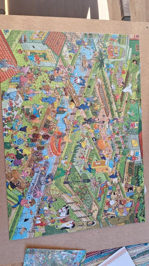Jan van Haasteren puzzel 1000 stukjes - De Volkstuin, Hobby en Vrije tijd, Ophalen, 500 t/m 1500 stukjes, Gebruikt, Legpuzzel