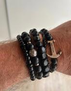 5 zwarte armbanden, Sieraden, Tassen en Uiterlijk, Armbanden, Zwart, Ophalen of Verzenden, Zo goed als nieuw, Elastiek