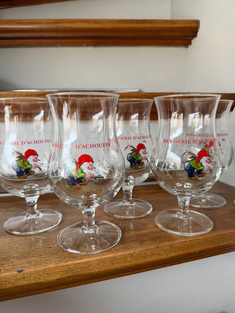 12x La chouffe bierglas 0,33L, Ophalen of Verzenden, Zo goed als nieuw, Glas of Glazen, Overige merken