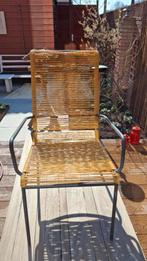 Gele relaxstoel Steef met metalen frame, Ophalen, Gebruikt, Metaal