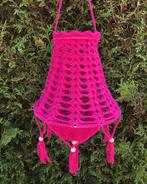 Handmade gehaakte roze kroonluchter kwastjes houten kralen, Hobby en Vrije tijd, Ophalen of Verzenden, Nieuw, Haken, Overige typen