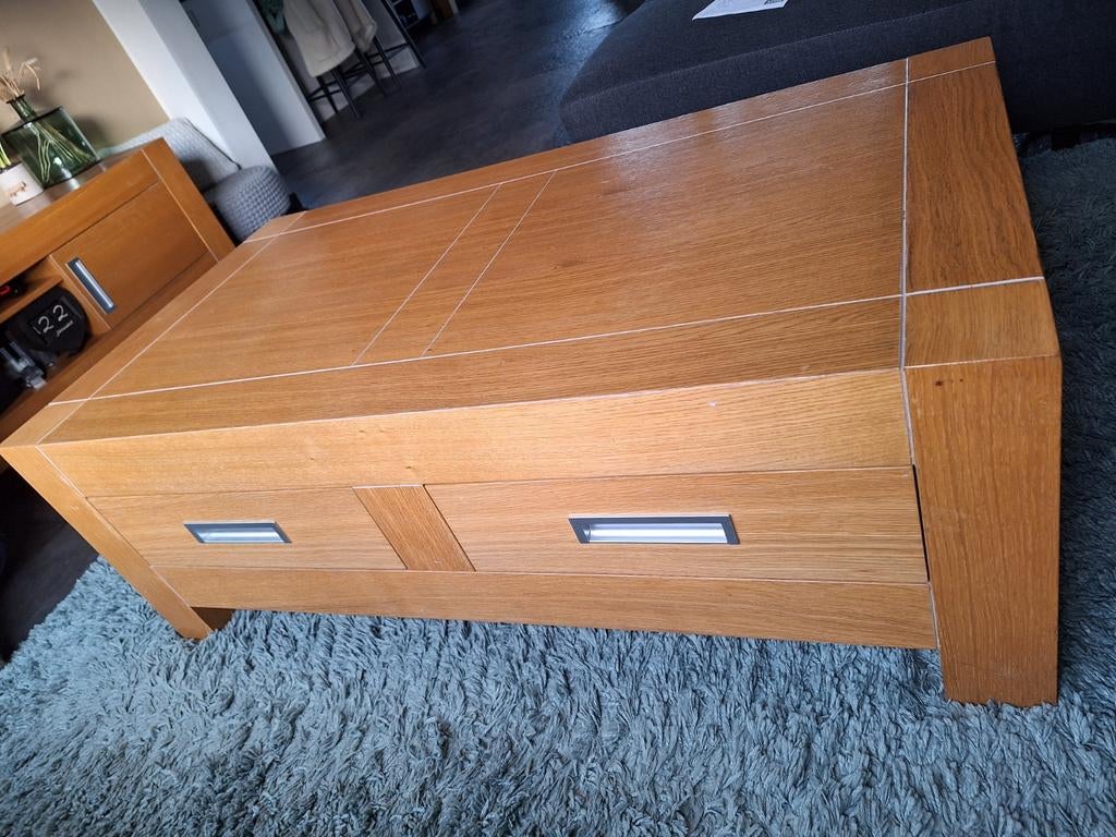 Salontafel Reality van Goossens, Huis en Inrichting, Tafels | Salontafels, Ophalen, Gebruikt, 100 tot 150 cm, 50 tot 100 cm