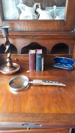 Leuke vintage brocante loep of vergrootglas hoornen handvat, Ophalen of Verzenden