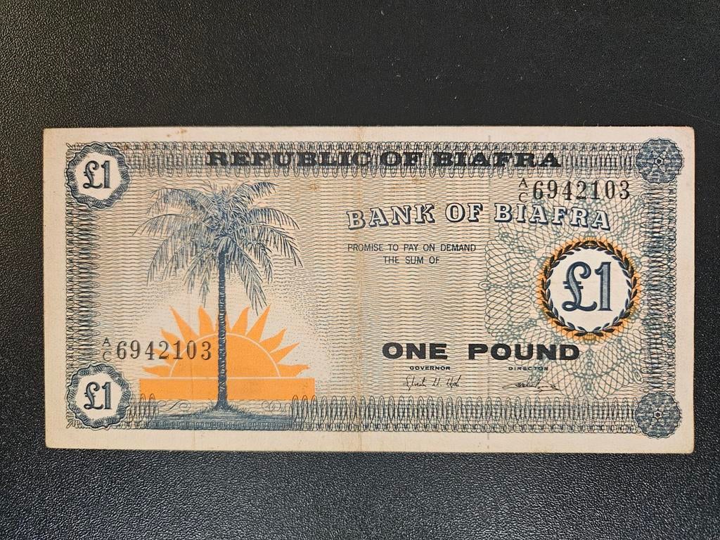Biafra pick 2 1967        2, Postzegels en Munten, Ophalen of Verzenden, Overige landen, Los biljet