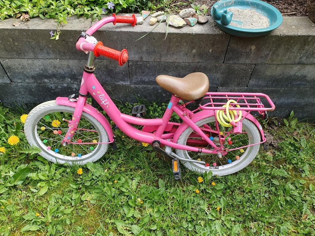 Roze meisjesfiets 16 inch - Lief! merk, Fietsen en Brommers, Ophalen of Verzenden, Gebruikt, 16 inch