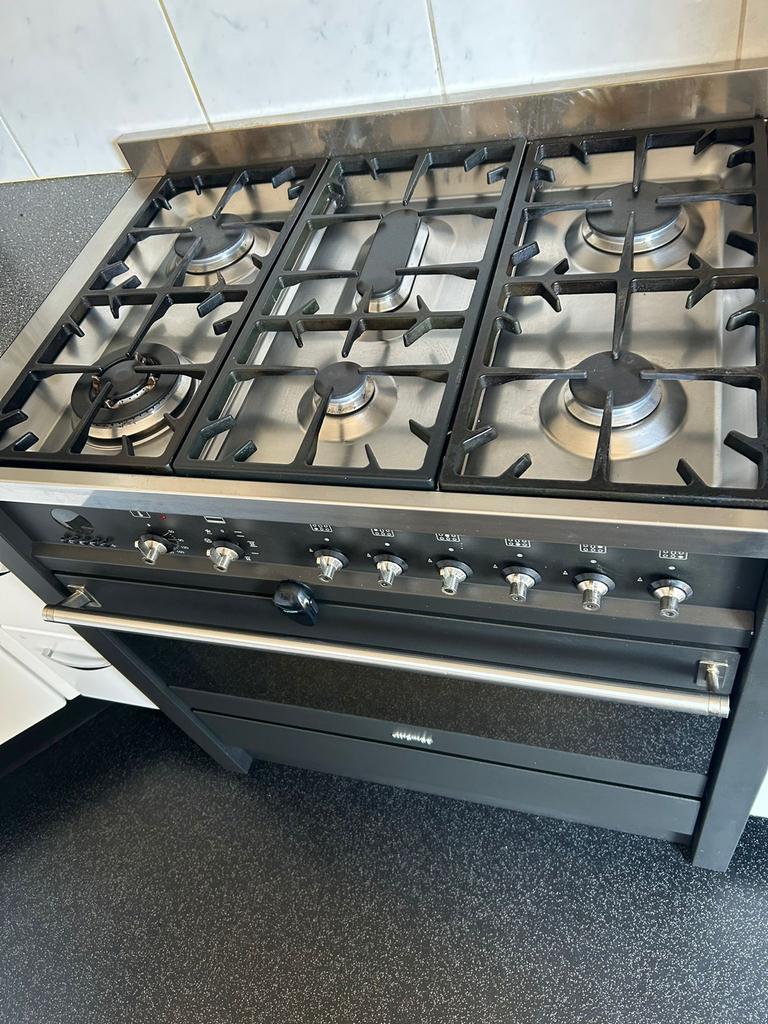 Smeg gasfornuis met 6 pitten en grote oven, Ophalen, Gebruikt, 60 cm of meer, Gas