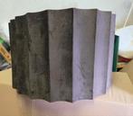 Bruin velvet lampenkap, Ophalen, 25 tot 50 cm, Modern, Plissé, Zo goed als nieuw