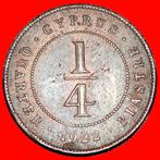 Ⰺ GREAT BRITAIN (1922-1926): CYPRUS 1/4 PIASTRE 1922 RARE!, Ophalen of Verzenden, Midden-Oosten, Losse munt