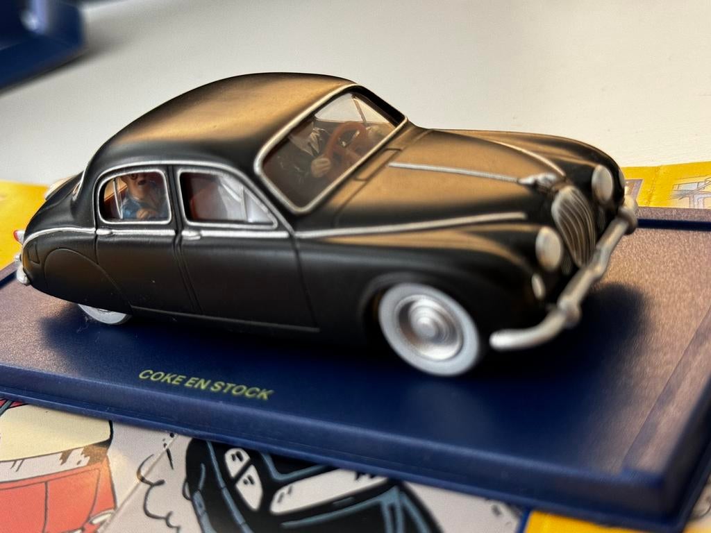 Kuifje auto 1:43 de jaguar mark 1 uit cokes in voorraad, Ophalen of Verzenden, Kuifje, Zo goed als nieuw, Beeldje of Figuurtje