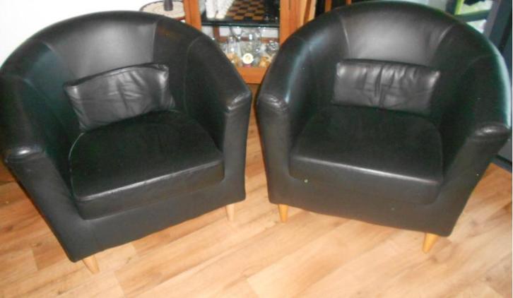 2 IKEA TULLSTA Leren Fauteuils Luxe “Robust” Editie, Huis en Inrichting, Fauteuils, Zo goed als nieuw, Leer, 50 tot 75 cm, 75 tot 100 cm