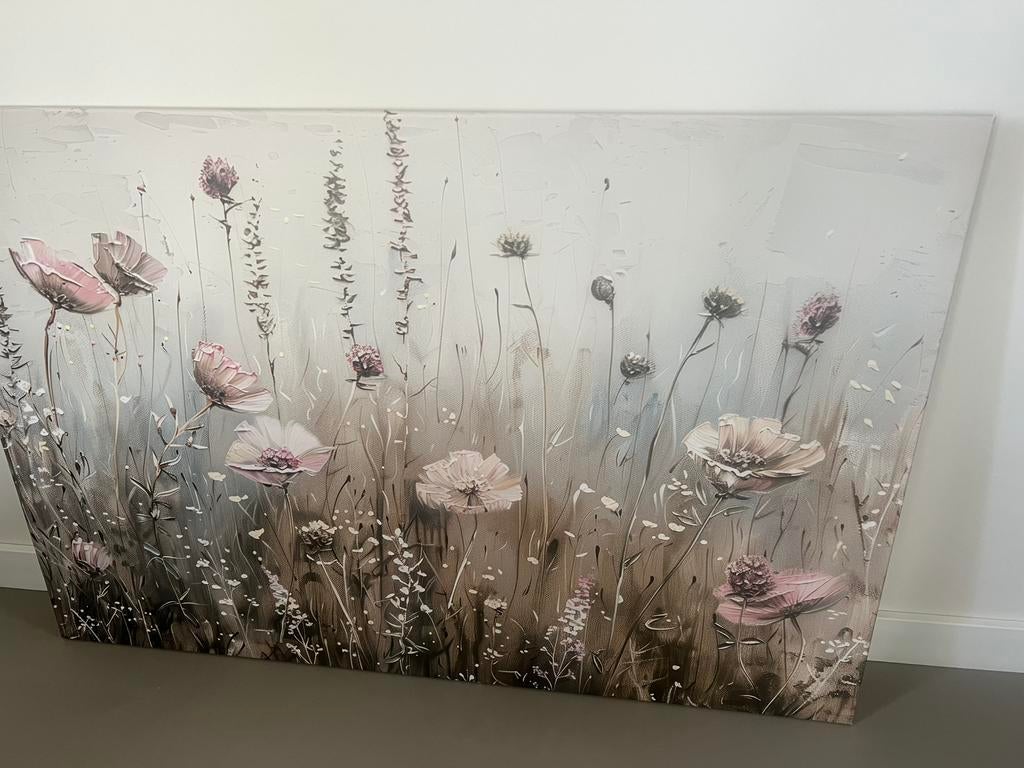 Canvas wilde bloemen xl afhaal €15,-, Ophalen, Nieuw