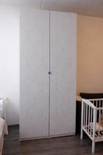 Twee witte PAX kastdeuren met blauwe golf, Kunststof, Gebruikt, 200 cm of meer, Met deur(en)